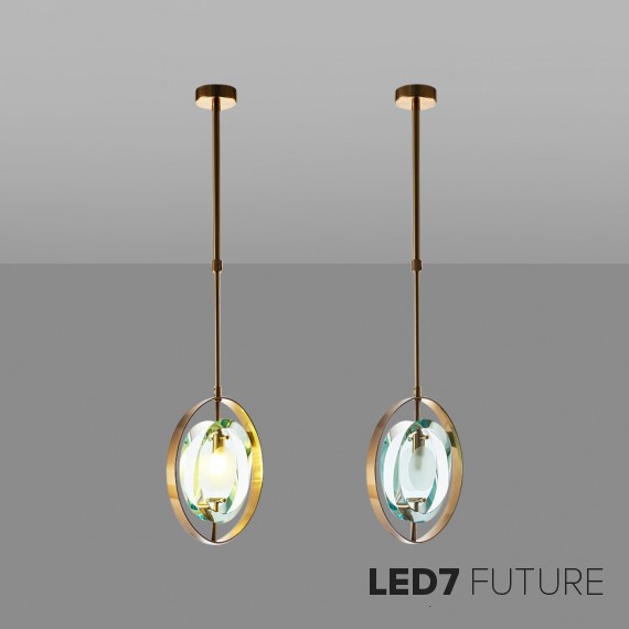 Loft Industry Modern - Green Ovals Pendant